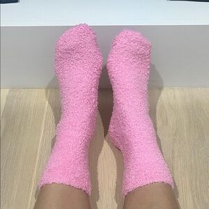 Used - My favorite socks! Cozy Pink Fuzzy Socks